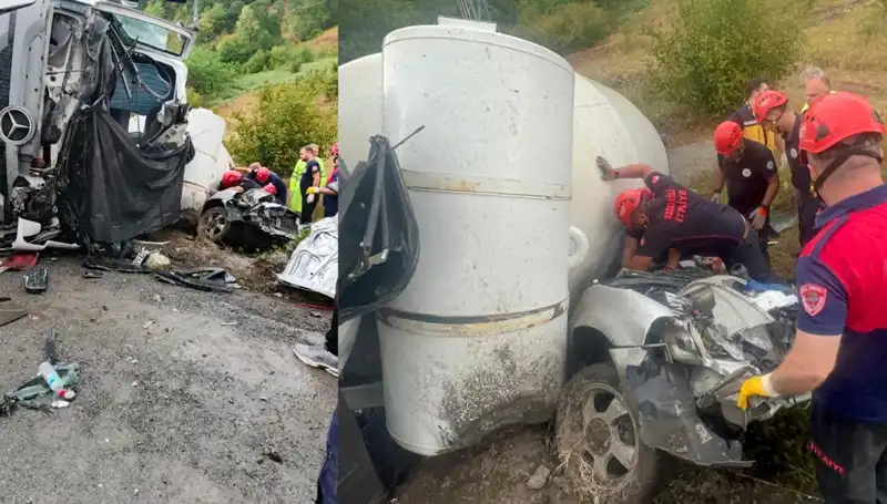 Beton Mikseri Kazası: Ani Devriliş Otomobile Feci Şekilde Çarptı