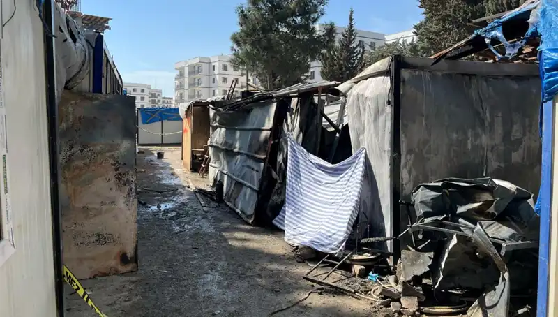 İşçilerin Kaldığı Konteynerdeki Yangın, Felakete Neden Oldu